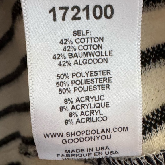 Dolan Striped Open Front Jacket // Black/White // Size Medium - Picture 5 of 5